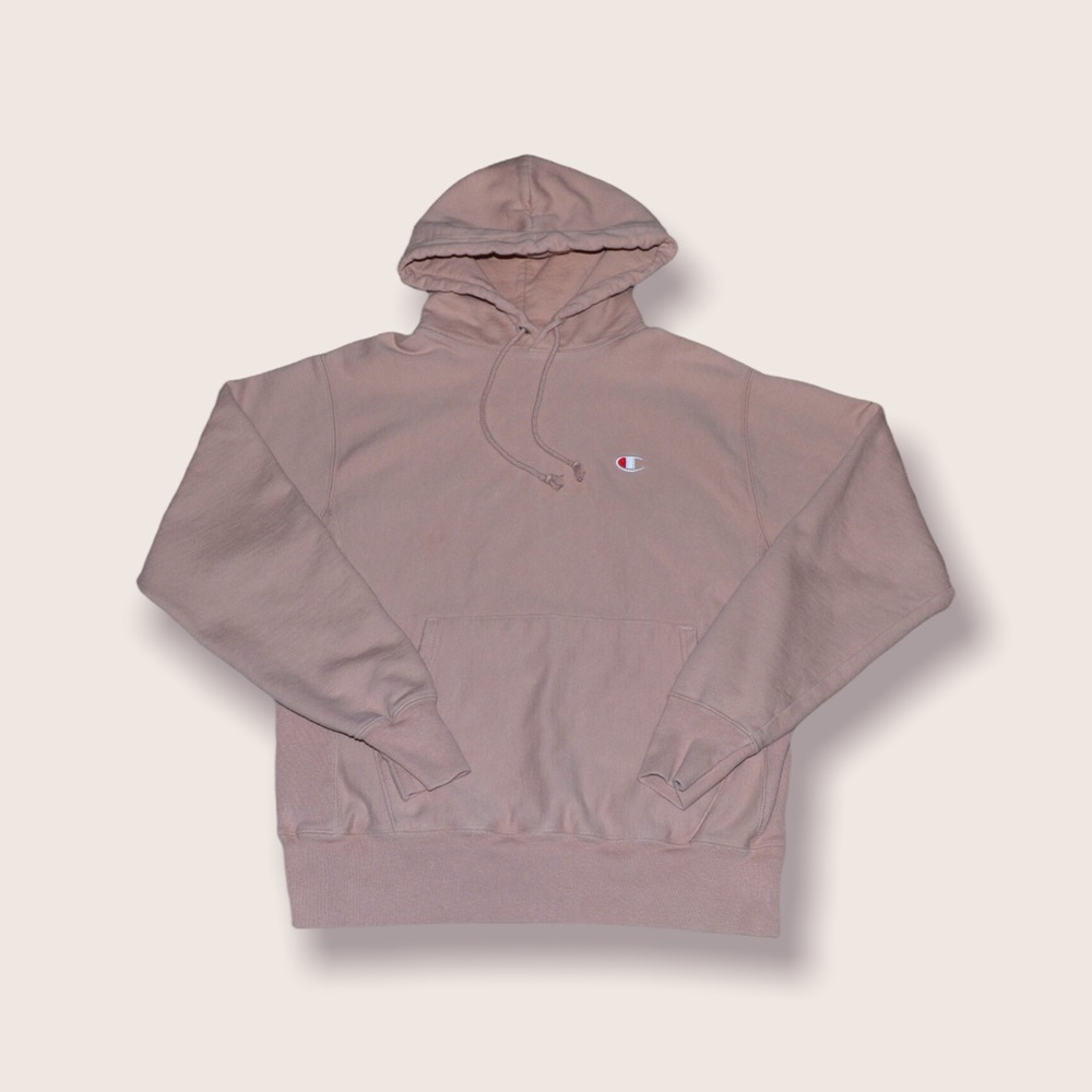 Champion Pink Reverse Weave Hoodie Sz Medium